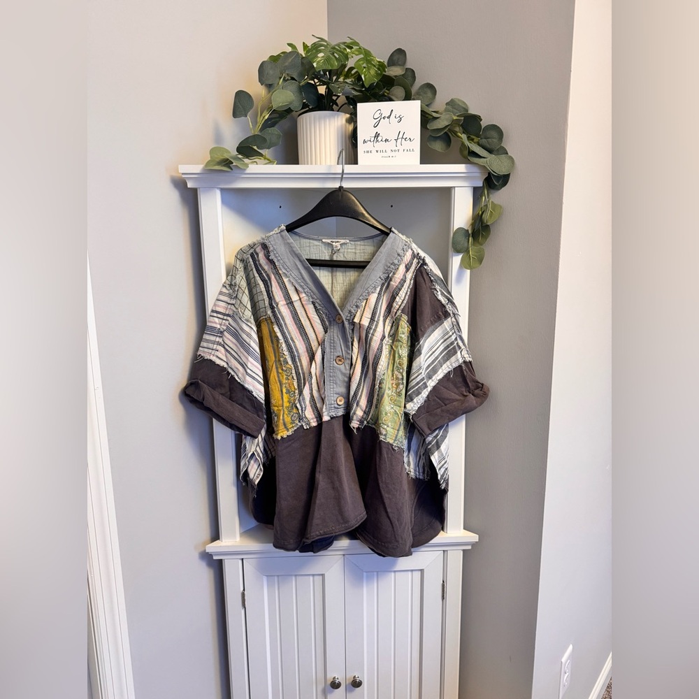 Striped Button Down Shirt - Multicolor